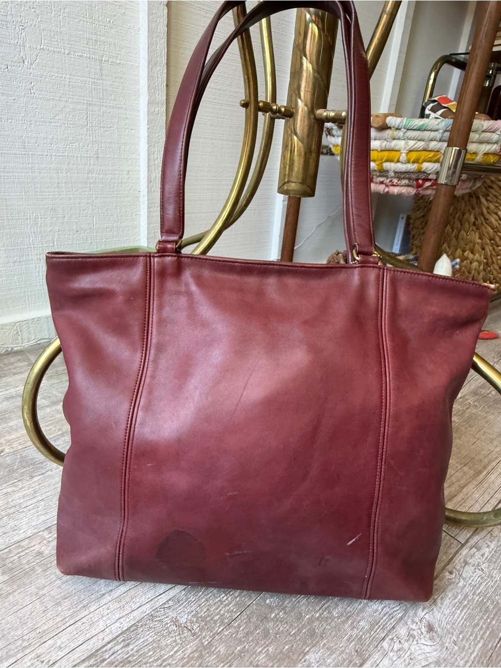 VTG Coach Light Tote | No. 4065 | Very Well  Loved | Wine | Late 80s - Early 90s - Picture 3 of 16